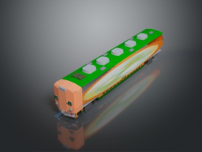 Modern train vehicle carrier realistic 3d model