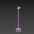 Modern Floor Lamp with Black Stand Round Base and Golden Lamp Head