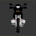 Stylish Adventure Motorcycle With Black Seat Metallic Engine Red Accents And Off-Road Wheels