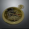 Golden Compass With Directional Scales And Red Pointer For Daily Life Supplies