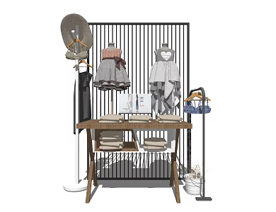 Modern Hangers Clothing Store Jewelry Components 3d model