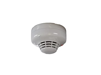 White Round Ventilated Ceiling Mounted Smoke Detector For Home Safety Fire Prevention 3d model