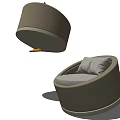 Modern single sofa 3d model