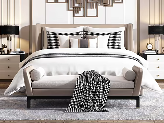 Double bed 3d model