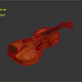 Vintage Brown Wooden Violin With Glossy Body And Elegant Craftsmanship Design