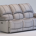 Modern Three-Seat Sofa Multi-Function Leather Three-Seat Sofa 3d model