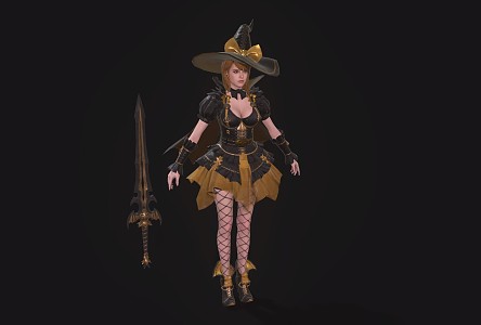 Halloween Costumes Woman Beauty Game Characters 3d model