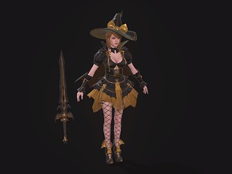 Halloween Costumes Woman Beauty Game Characters 3d model