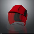 Red Fabric Protective Hat With Transparent Face Shield For Safety And Style