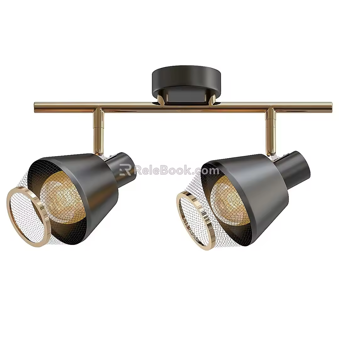 Modern Track Spotlights Exhibition Room Spotlights Decorative Spotlights Lighting Spotlights Downlights Retro Spotlights Retro Downlights 3d model