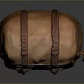 Vintage Brown Leather Backpack Design With Adjustable Straps And Metal Buckles
