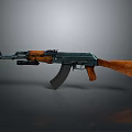 Classic Military Rifle Featuring Wooden Stock And Blue Metal Finish Design