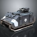Detailed Dark Gray Military Tank Model With Turret Tracks And Emblem