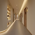 Beauty Hair Salon Interior With Vanity Table Mirror Bamboo Decor And Lighting