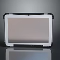 Rugged Industrial Tablet With Black Frame White Screen And Durable Stand Design