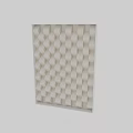 Modern 3D Geometric Wall Decor With Textured Square Patterns In White