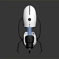 White And Black Mechanical Device With Cylindrical Structure And Black Fittings