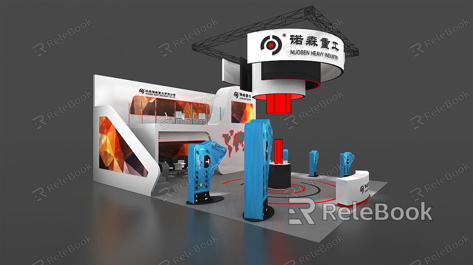 Modern Exhibition Engineering Machinery Exhibition Booth Exhibition Hall Exhibition Temporary Exhibition Expo model