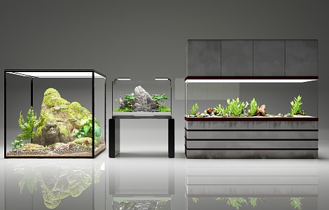 Fish Tank Cabinet Fish Tank Grass Tank Goldfish Tank Decorative Cabinet Fish Tank Shoe Cabinet Integrated Filter Fish Tank Fish Box 3d model