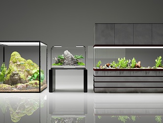 Fish Tank Cabinet Fish Tank Grass Tank Goldfish Tank Decorative Cabinet Fish Tank Shoe Cabinet Integrated Filter Fish Tank Fish Box 3d model