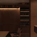 Cozy Bar Featuring Wooden Awning Glass Facade Interior Lighting And Beer Keg