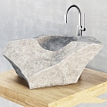 Modern wash basin wash basin sink rock bathroom mixer 3d model