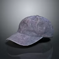 Purple Textured Cotton Baseball Cap With Curved Brim And Minimalist Design