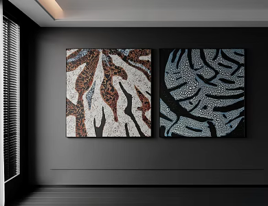 Italian Light Luxury Hanging Painting 3d model
