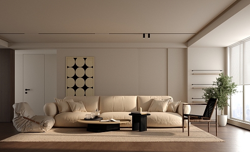 modern living room 3d model