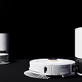 Smart Machines Robotic Vacuum Cleaners With Modern White Design For Home Cleaning