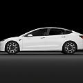 L115 New Tesla Model3 White 3d model