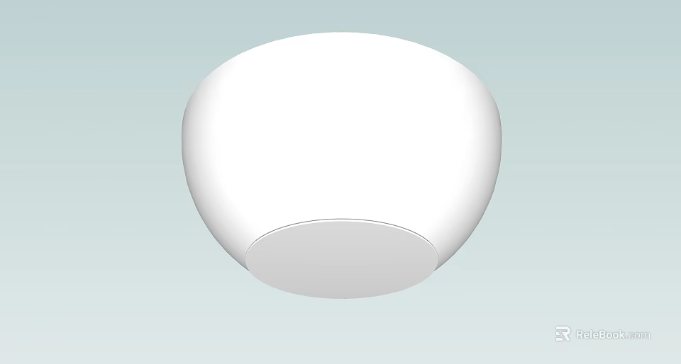 White Round Ceiling Light With Simple Modern Design For Home Interior 3d model 