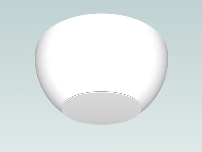 White Round Ceiling Light With Simple Modern Design For Home Interior 3d model