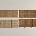 Bamboo Railings With Various Grid And Slatted Designs For Decorative Use