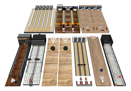 Bowling field 3d model