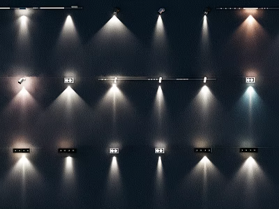 Modern Downlights And Spotlights Bright Illumination For Indoor Ceiling Lighting Effect 3d model
