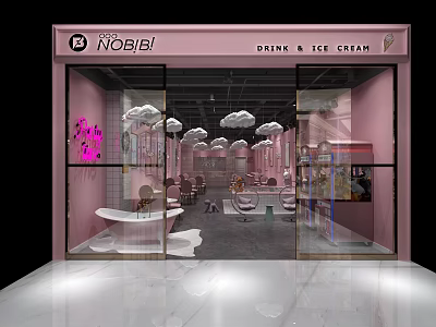 Jane Ou Dessert Shop Ice Cream Shop 3d model