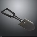 Sturdy Metal Shovel With Ergonomic Handle Design For Garden Construction Use