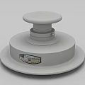 Durable White Double Circular Industrial Base With Upper Disc And Label For Factory Machinery