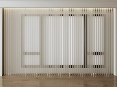 Sleek Modern White Venetian Blinds for Window with Clean Lines and Light Control 3d model