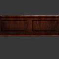 Solid Mahogany Wood Outdoor Bench With Carved Armrests And Classic Sturdy Legs