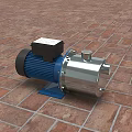 Industrial Electric Pump With Blue Motor Stainless Steel Body And Black Control Box
