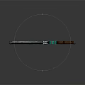Fantasy Swords With Intricate Gear Design Green Glowing Elements And Brown Handles