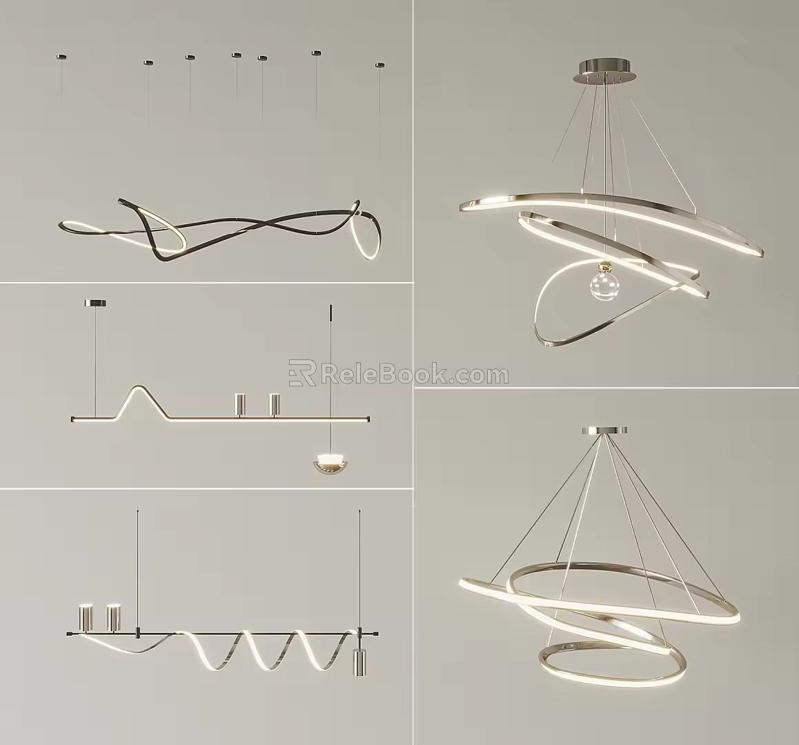 Pendant lamp combination 3d model