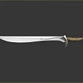 Elegant Handcrafted Traditional Weapon With Silver Blade And Wooden Handle Design