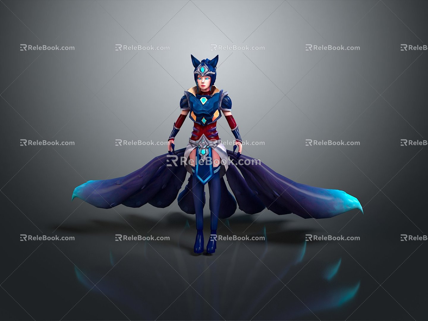 Nine-tailed fox cartoon nine-tailed fox cartoon fox fox fox cartoon fox props fox props 3d model