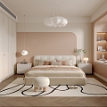 Cream wind bedroom 3d model