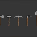 Different Types Of Carpentry Equipment With Wooden Handles And Metal Heads