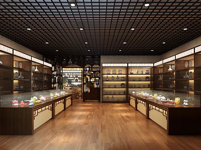 New Chinese Antique Shop Antique Shop 3d model