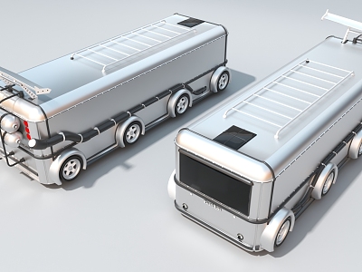 Sci-fi futuristic bus industrial equipment 3d model